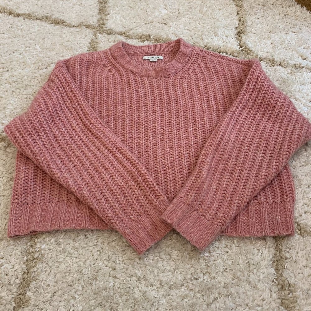 American Eagle Pink Knit Sweater